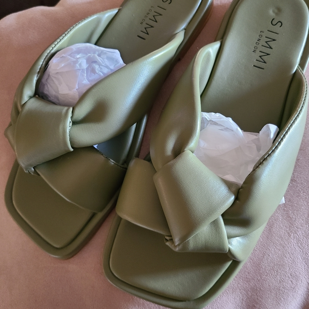 New without Box. Women slides size 7 Olive green